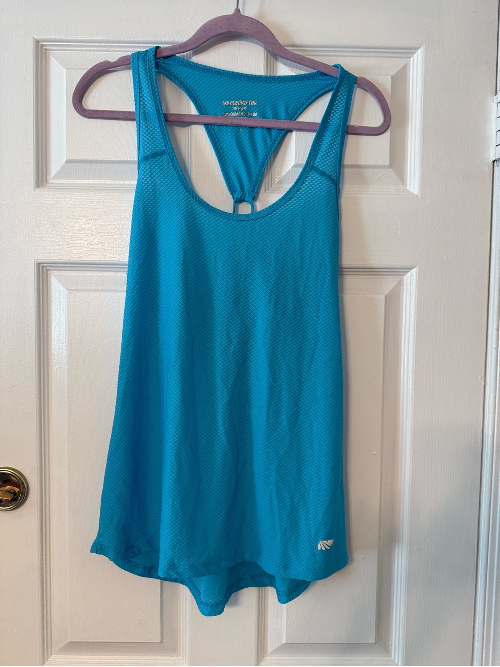 Marika Teal Athletic Mesh Racerback Tank
